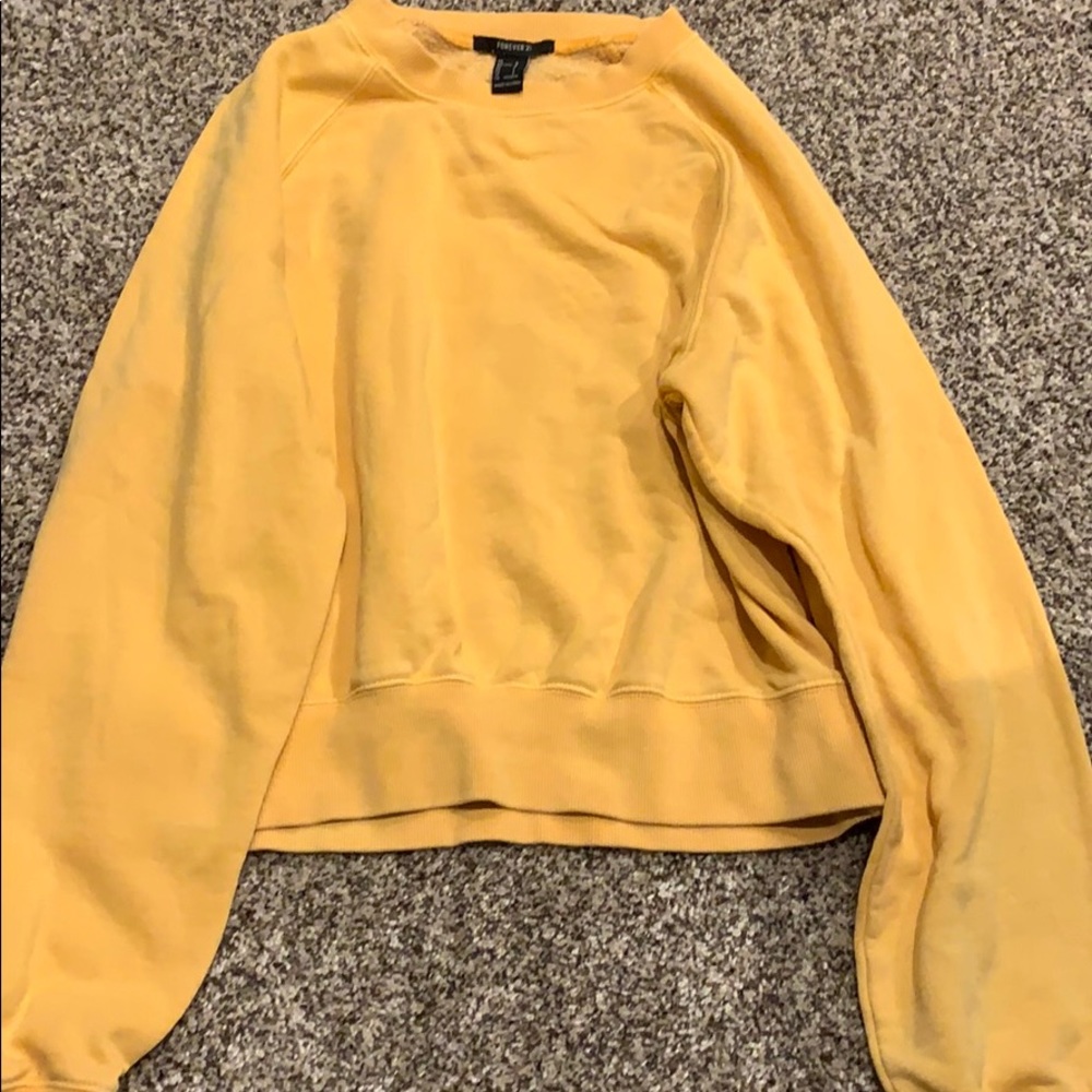 Forever 21 Yellow Pullover